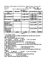 Đề và đáp án kiểm tra học kì II Địa lí lớp 7 - Trường THCS Tứ Dân